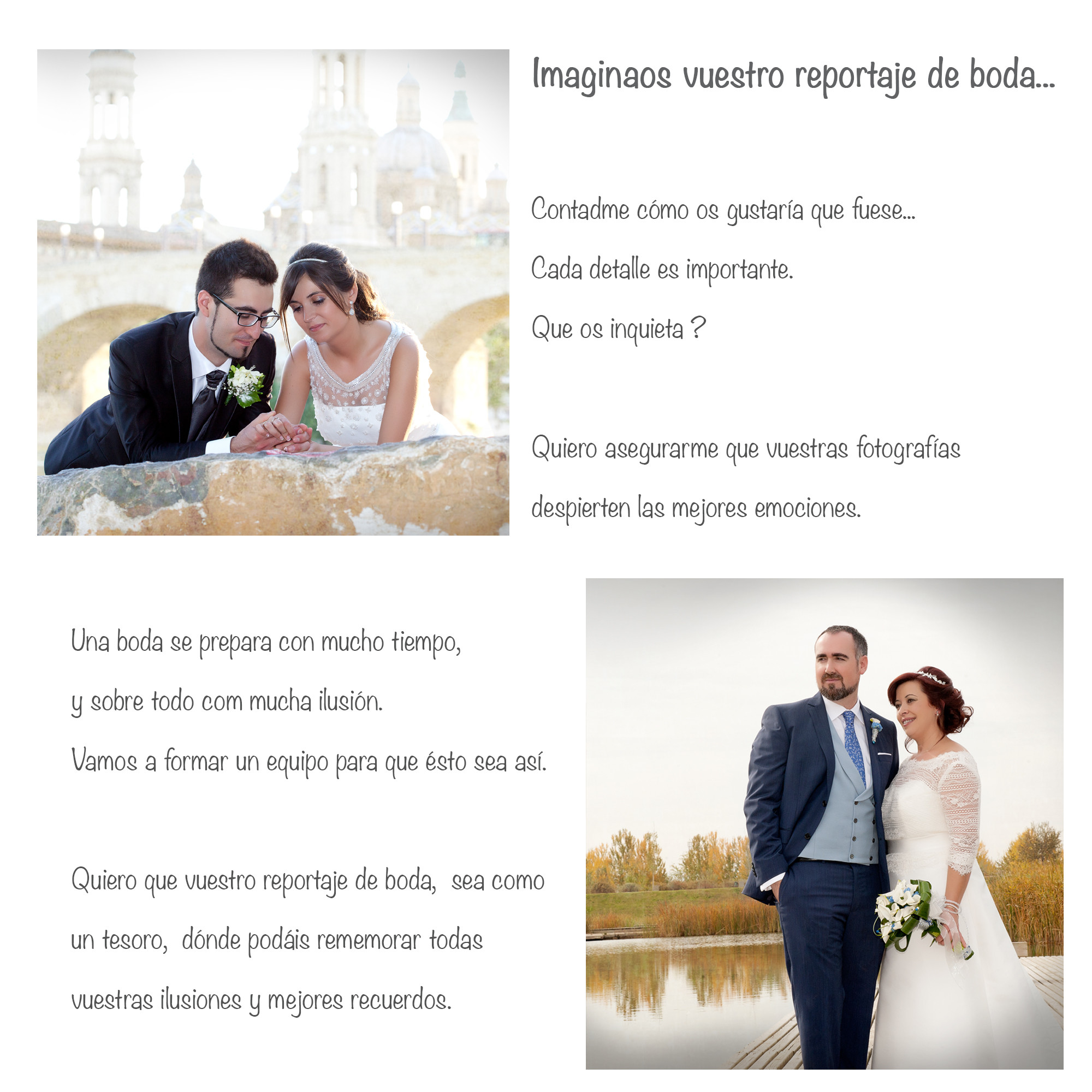 imaginaros vuestro reportaje de boda...